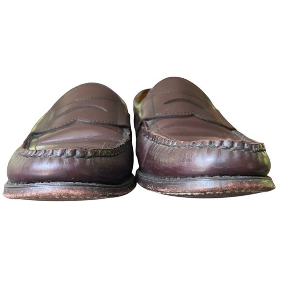 Vintage Sebago Burgundy Pinch Moc Toe Penny Loafer Shoes Mens Size 10.5 D USA main image 5